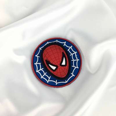 Custom pvc 3d clothing embossed rubber patch tag heat silicone badge